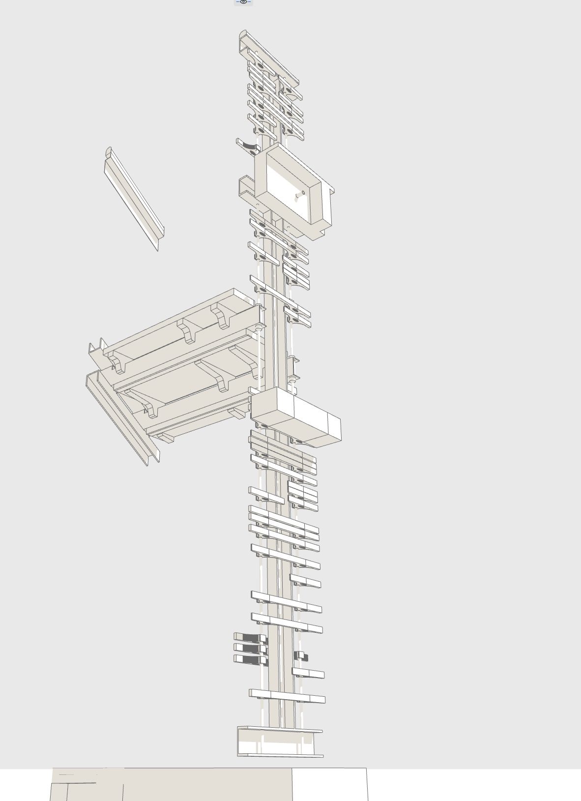 Buffelsdrift pink building — staircase